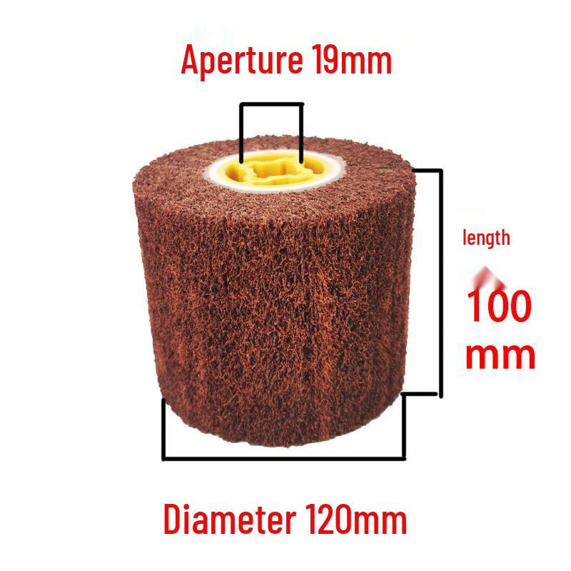 Brushed Stainless Steel & Nylon Fiber Polishing Disc with Cross Core