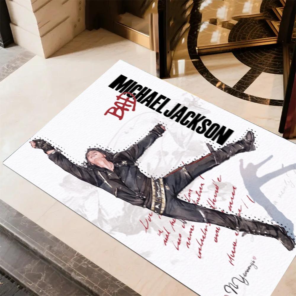 Michael Jackson Pop Art Portrait Floor Rug Office Rug Suitable For Foyer Decorate Room Kitchen Game Room Antislip Carpet Anime Office Decor