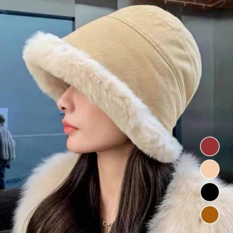 Women s Soft Mink Fur Brim Hat C5330_Camel