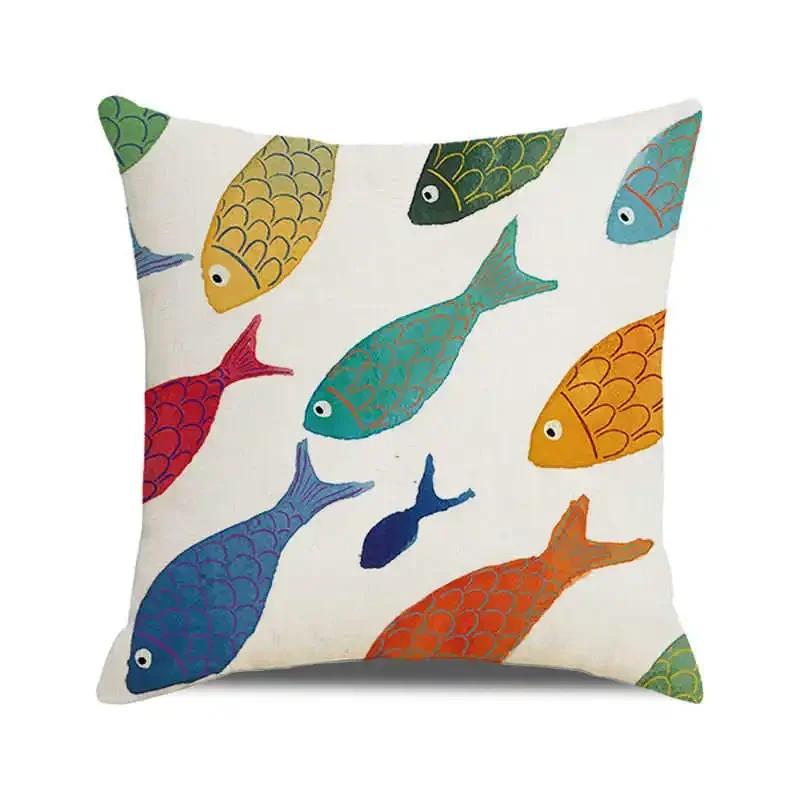 Beautiful Fish Pillowcase for Pillow Shark Pillow Case Decorative Cushion for Elegant Sofa Pillow Cover Interior for Home Decor