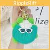 Unique Cartoon Plush Rabbit Fur Keychain Colorful Pom Pom Decoration For Bags And Accessories