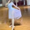 Elastic Mesh Diagonal Ballet Skirt: Women's Gymnastics Leotard Dance Practice Gauze Skirt, Half-Body