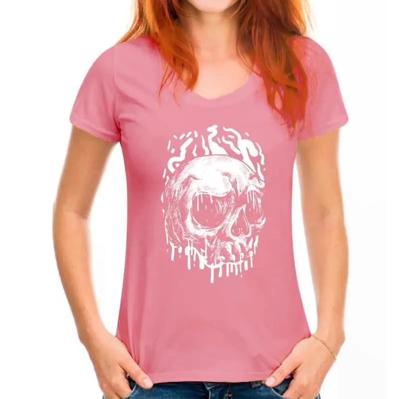 Dripping Skull T-Shirt S-5Xl Screenprinted Rock Mens Punk Goth Metal Grunge Retro Tee Shirt
