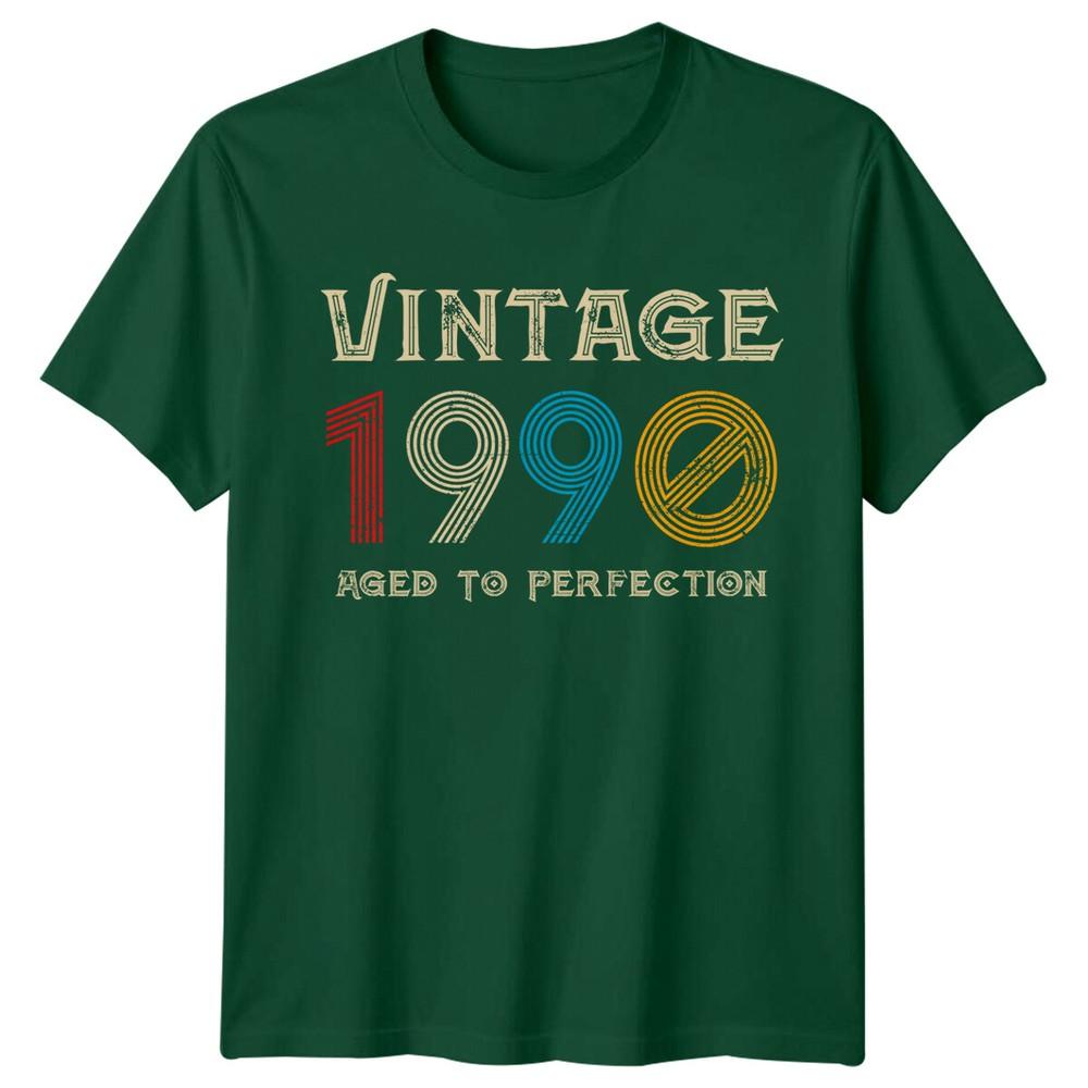Vintage 1990 Unisexs T Shirt 36th Birthday Gift Aged To Perfection S