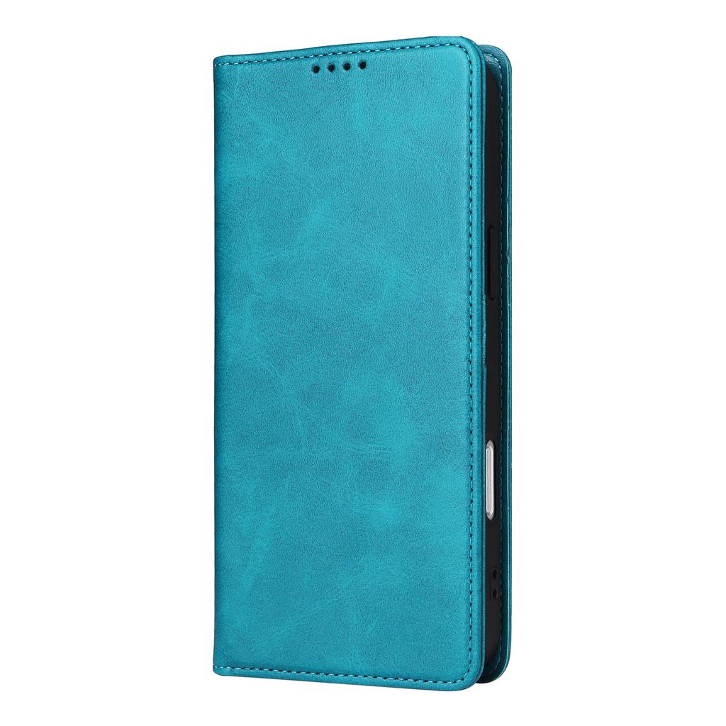 Applicable To iPhone16 Mobile Phone Leather Case 15Pro Solid Color Leather Pattern Card Wallet Magnetic Protective Case 14plus