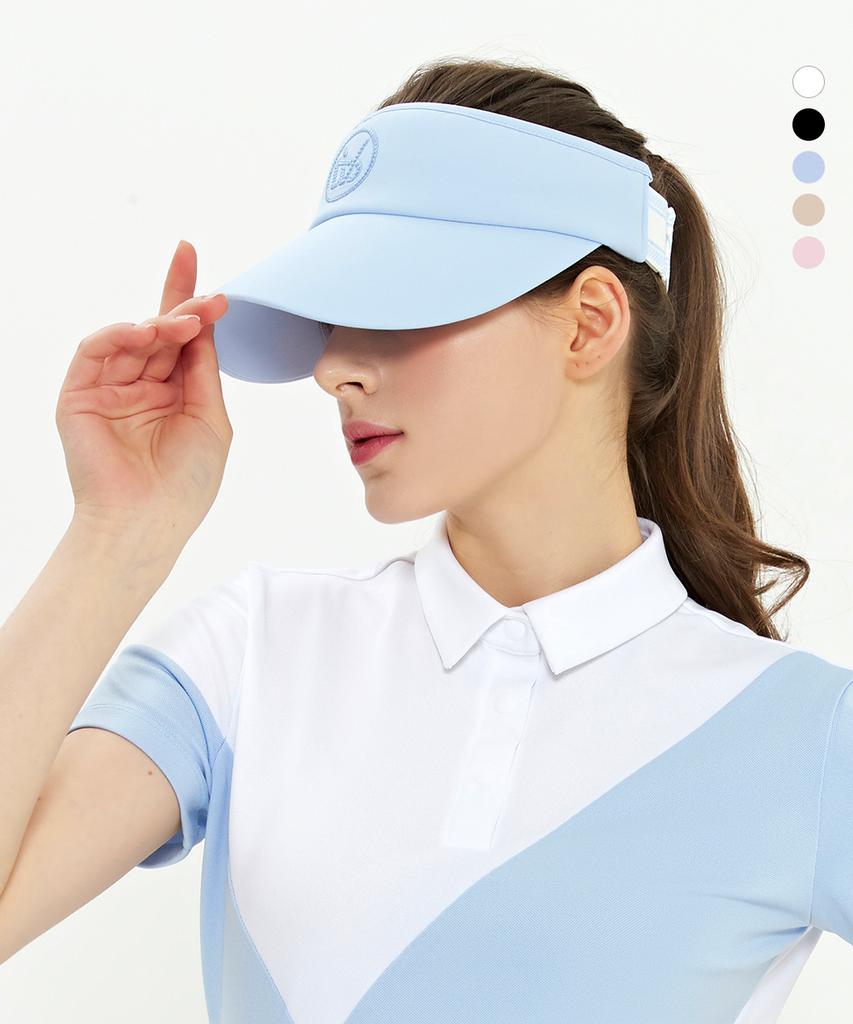 DUVIK Women'S Sporty Patch Back Banding Sun Visor Dd1Wap745