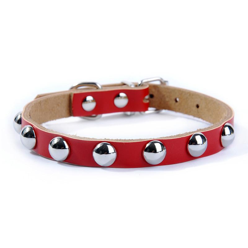 Pet Dog Collar Leather Punk Rivet Puppy Dog Cat Collar for Small Dog Necklace Pets Product Collar