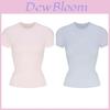 Solid Color Summer Cotton T Shirt With Short Sleeves For Casual Wear