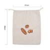 Linen Bread Bags Reusable Drawstring Large Washable Storage Food Accessories Home Unbleached Kitchen Organizer