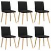 VidaXL Chaises à manger lot de 6 noir tissu 3315627