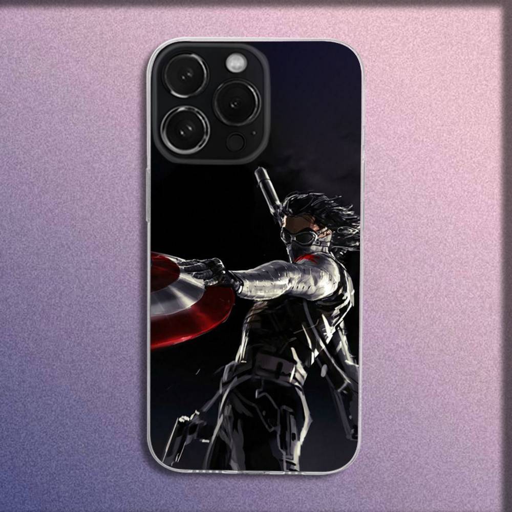 B-Bucky B-Barnes W-Winter S-Soldier Phone Case For iPhone 16,15,14,13,12,11 Plus,Pro,Max,XR,XS,Plus,E,Mini Transparent Cover