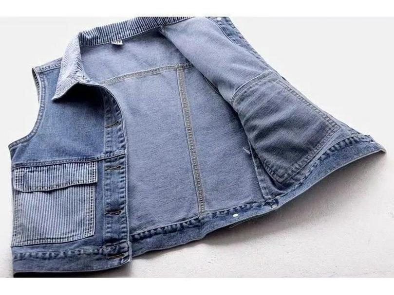 Women's Stylish Denim Sleeveless Vest - Spring/Summer 2025