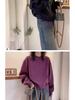 Ginger Yellow Round Neck Women's Korean-Style Loose Sweatshirt - Spring Fashion