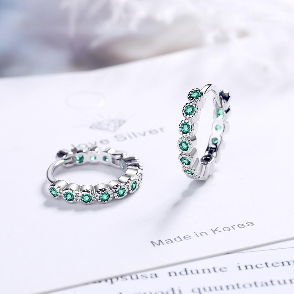 2026 Simple Temperament with Drill Ear Buckle Personalized Fashion Small Geometric Earrings Ear Buckle