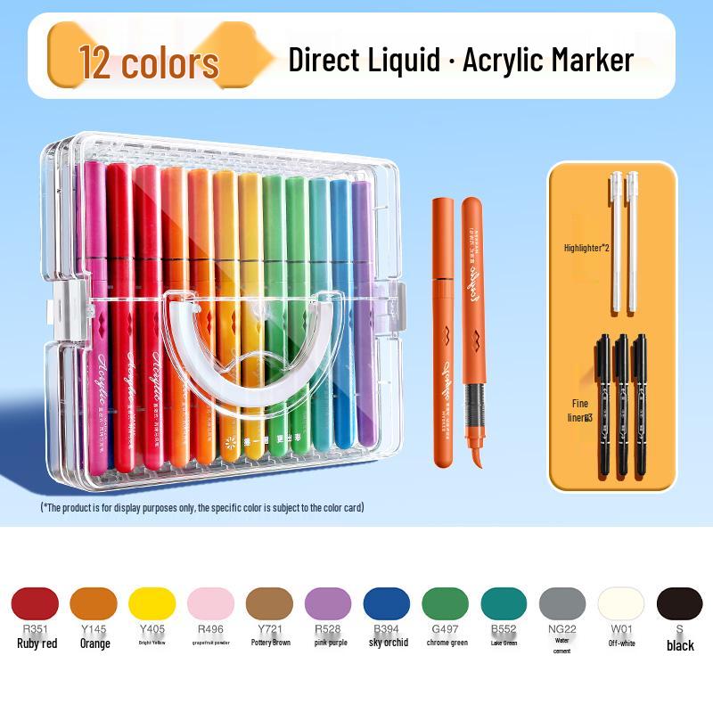 Acrylic Soft Tip Washable Watercolor Brush Pen for Elementary Art