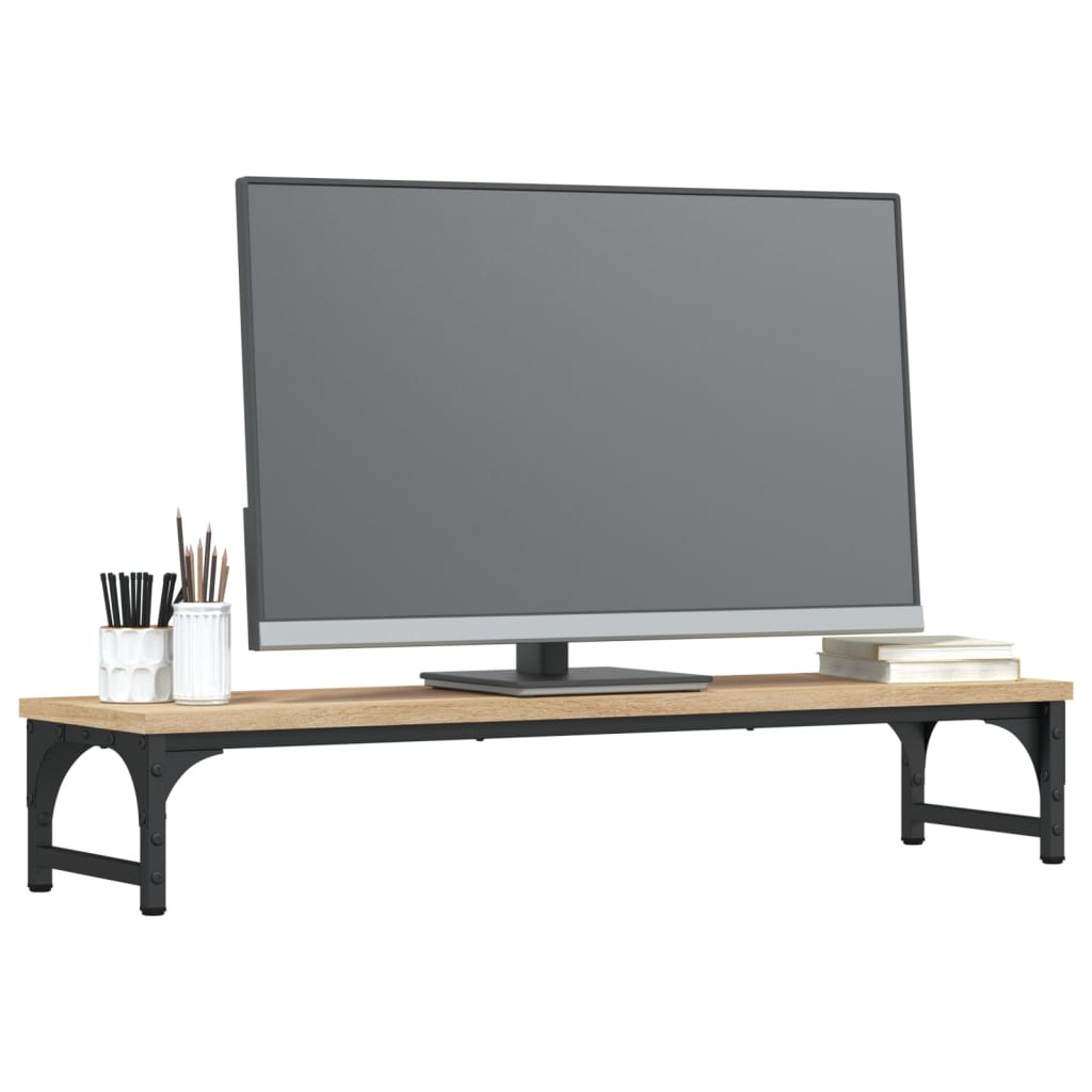 Monitor Stand Sonoma Oak Finish 85 X 23 X 15.5 Cm Engineered Wood