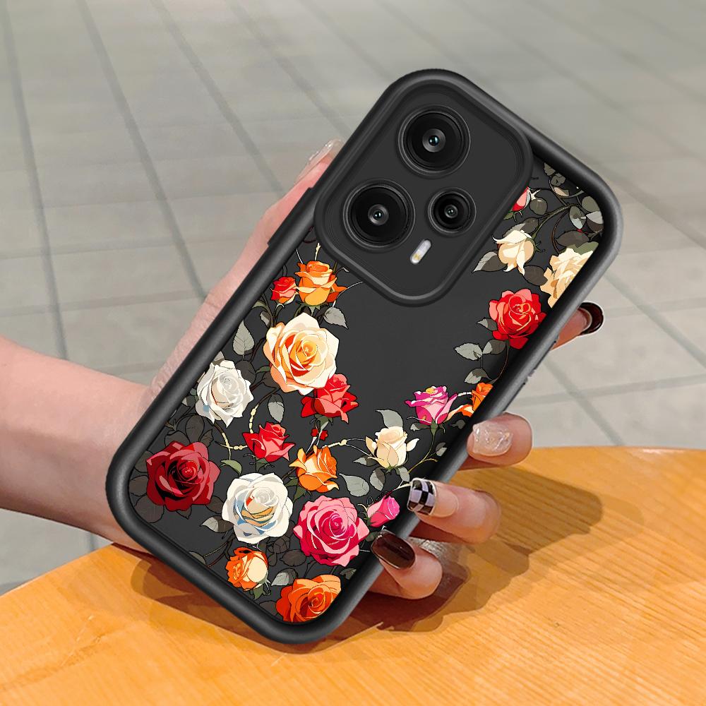 Model de imprimare cu scară pătrată din silicon moale Carcasă pentru telefon Acoperire completă Cameră cu protecție antișoc Carcasă din cauciuc pentru Xiaomi Redmi