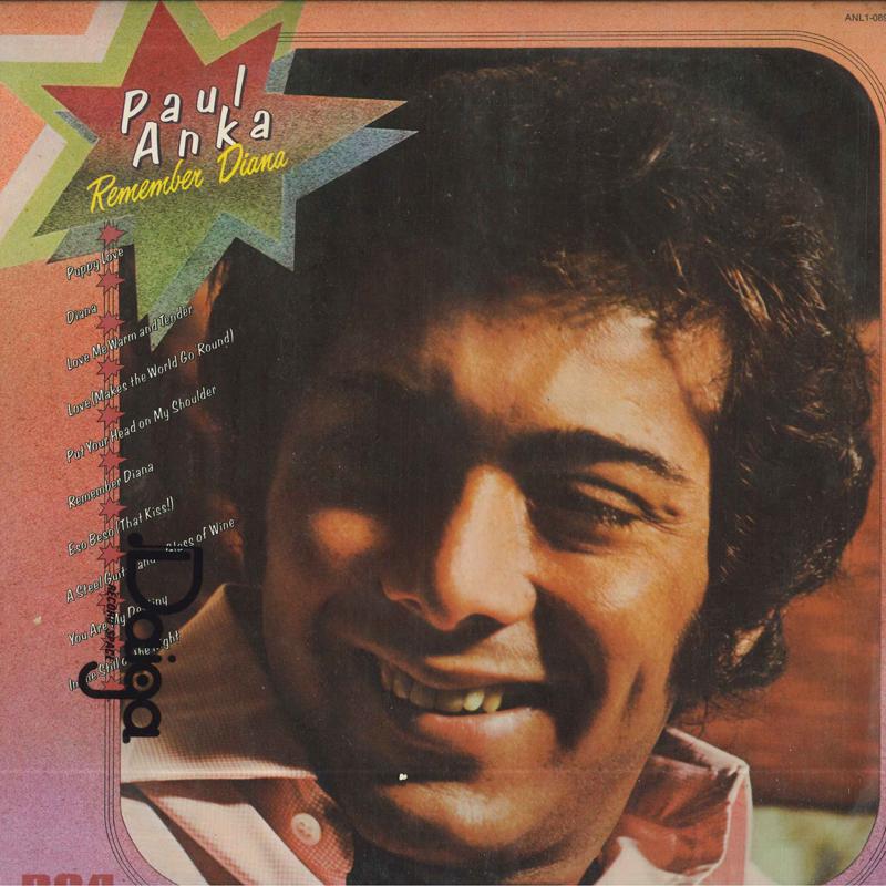 LP Record PAUL ANKA - Remember Diana ANL10896 RCA 1975 US Pop Used