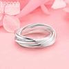 925 Sterling Silver Wedding Jewelry Five Circle Fashion Ring