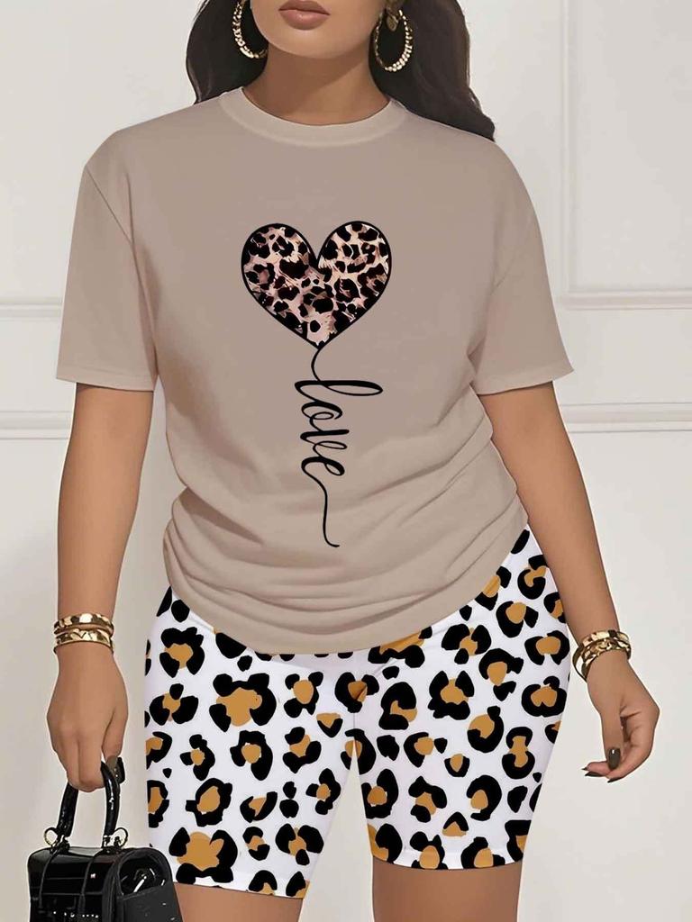 Skull Head 1116 Summer New Versatile Abstract Printed Women's Clothing Suit European and American Women's Clothing Daily Short Sleeve Shorts