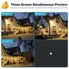 360° Dual-Lens Wireless Waterproof Outdoor Camera with Three-Screen Linkage