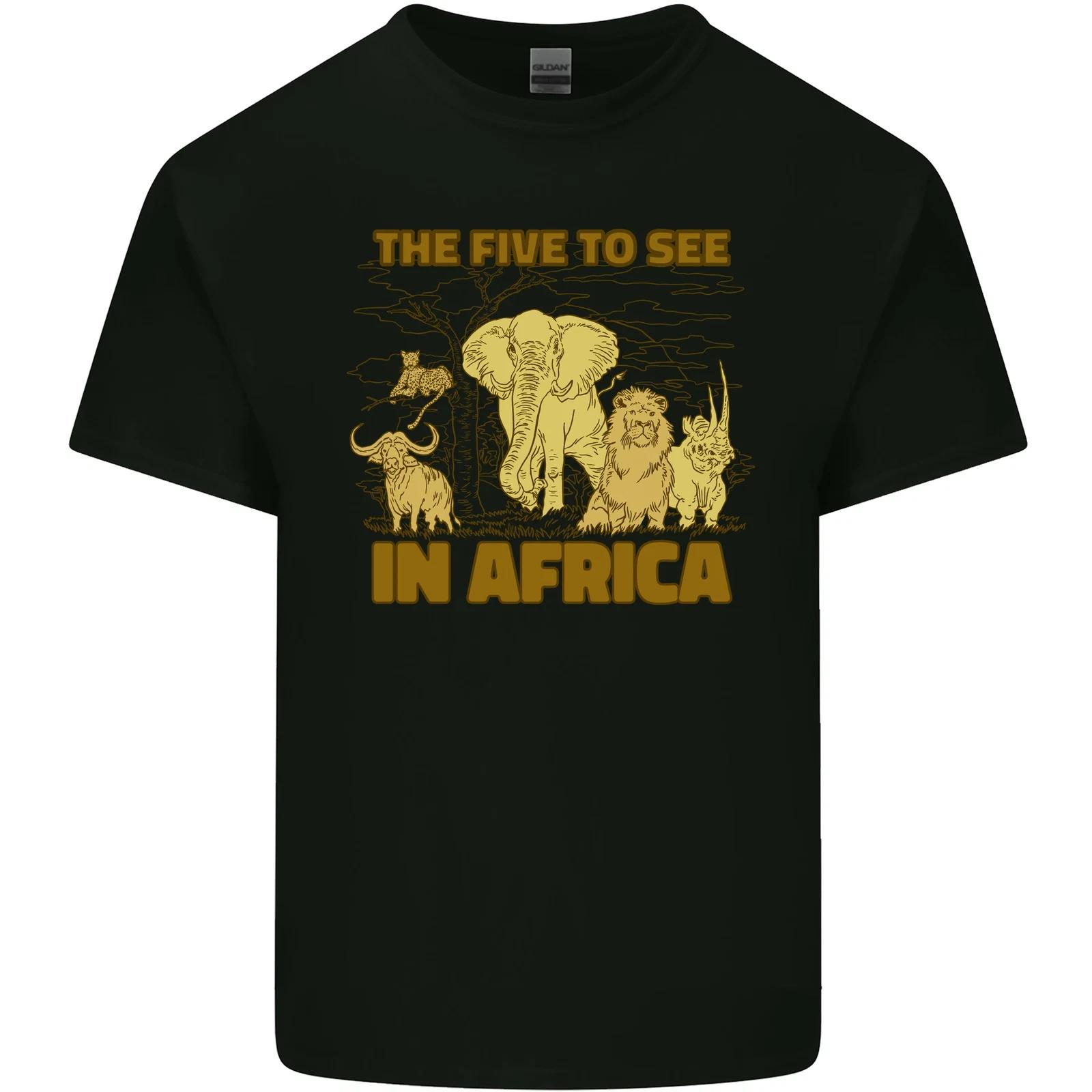 The Five to See in Africa Safari Animals Kids T-Shirt Childrens M