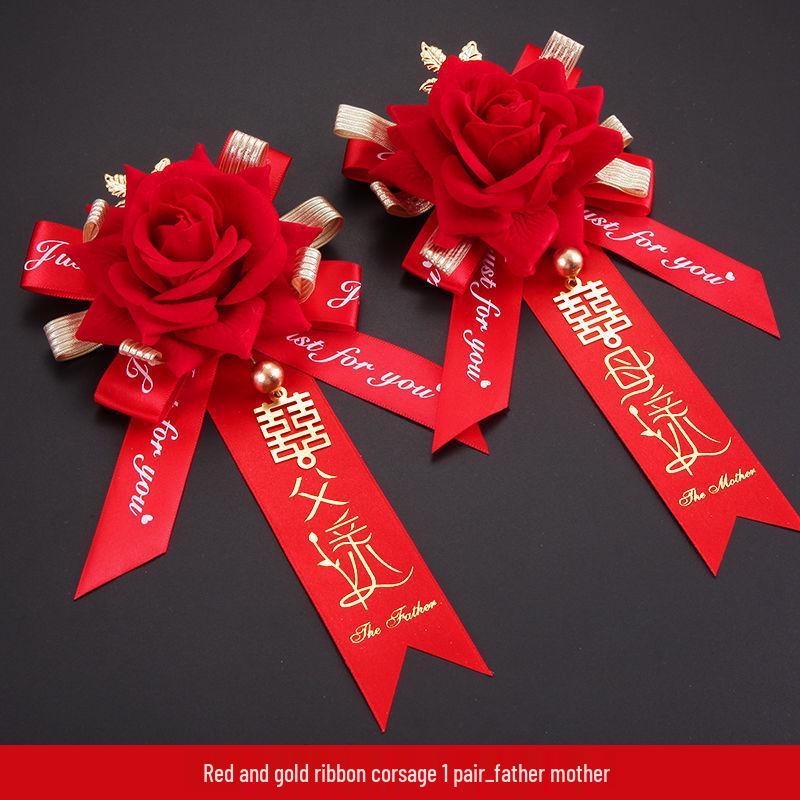 Wedding Corsage & Boutonniere Set for Bride, Groom, Bridesmaids & Groomsmen