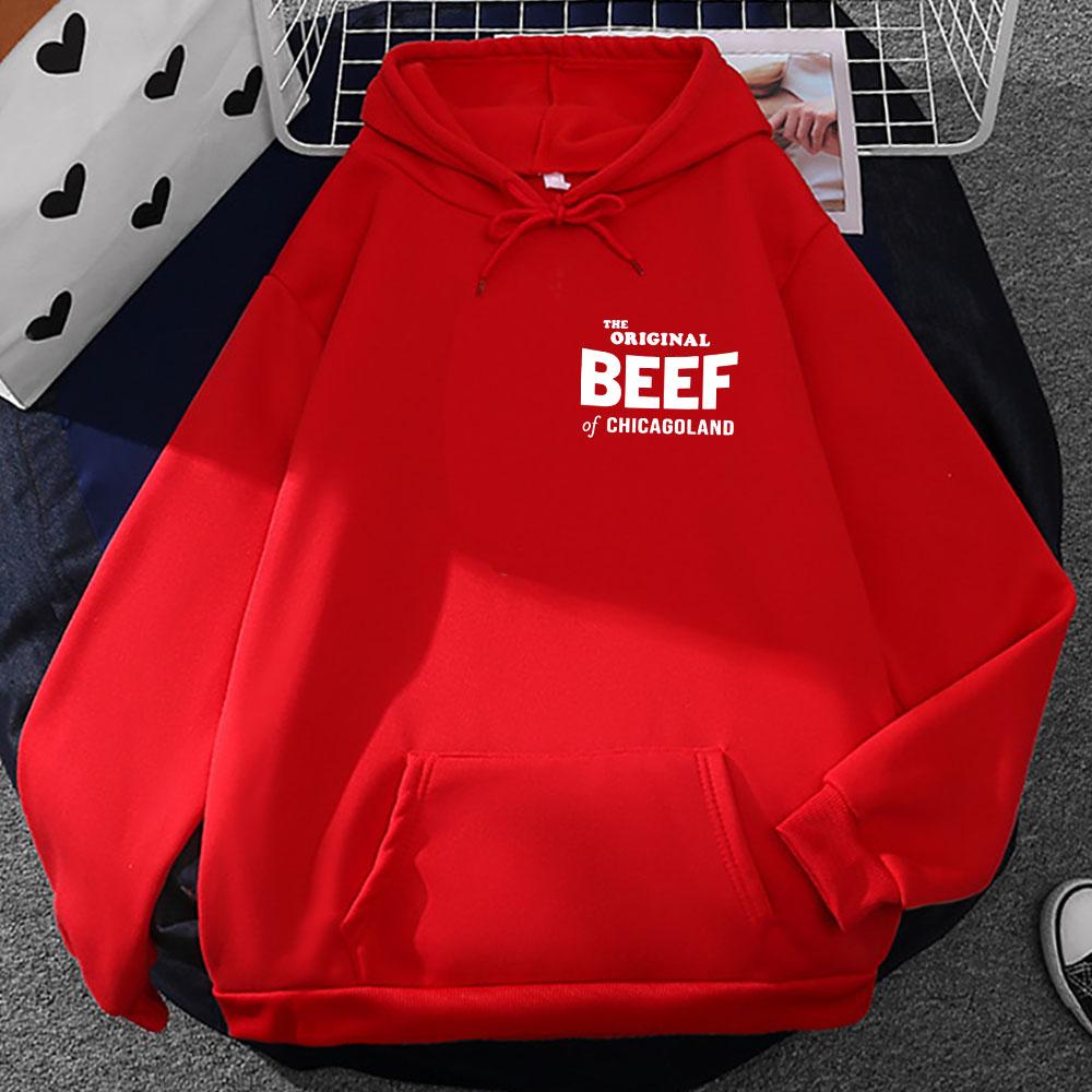 The Bear TV Series Graphic Hoodies The Original Beef of Chicagoland Letter Printing Sweatshirts Long Sleeve Winter Pullovers