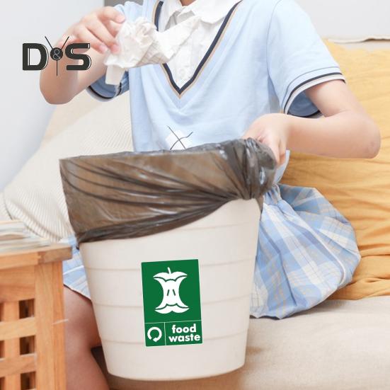 10 Adet Gıda Atığı İşaretleri Çöp Kutusu Çıkartmaları Kendinden Yapışkanlı Güçlü Yapışkanlık Su Geçirmez Çok Amaçlı Vinil Çıkartma Çıkartmaları