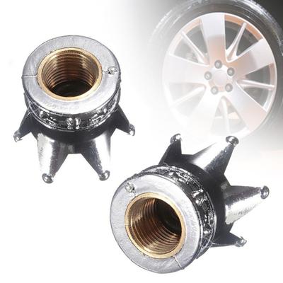 Crown Tyre Tire Valve Stems Air Cover Car Truck Wheel Rim Dust Cap