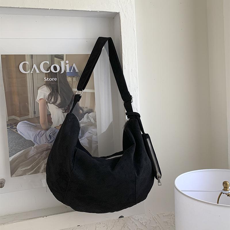 Bags Women's 2025 New Trendy and Popular Daily Commuter Versatile Splicing Shoulder Bag Large Capacity Crossbody Dumpling Bag