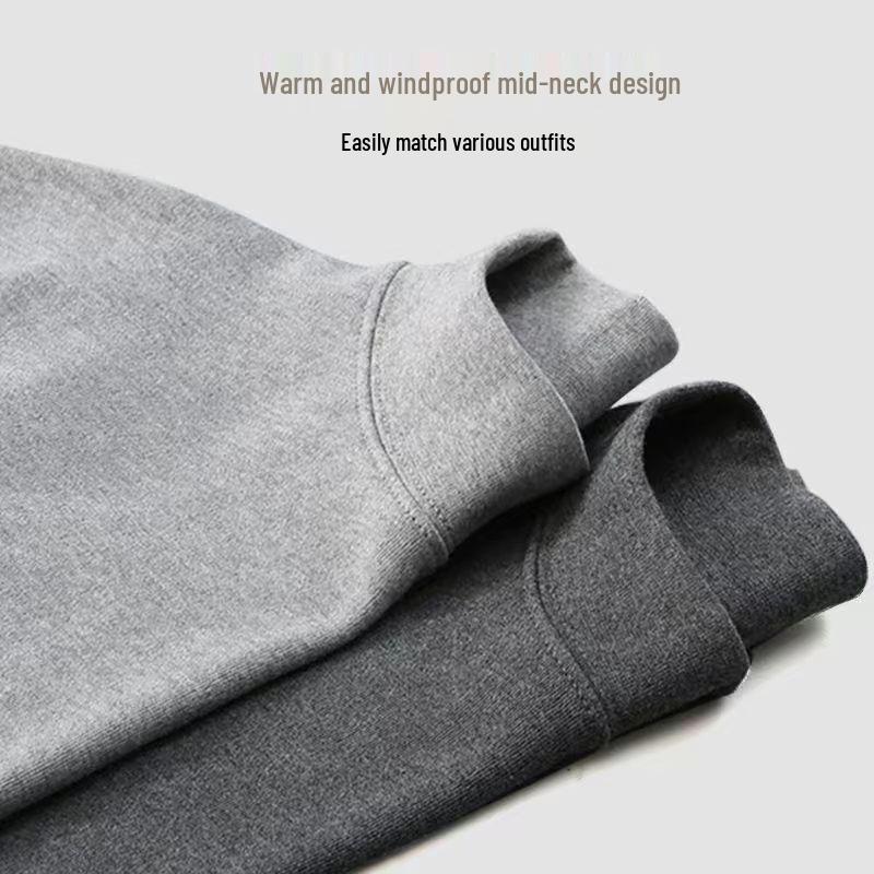 Men's Thermal Cotton Knit Underwear Set for Middle-Aged & Elderly - Thread Shirt & Pants for Fall & Winter