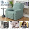 4-teiliger Stretch-Liegesessel-Überzug Jacquard-Liegesesselbezüge mit Seitentasche Rutschfest 1-Sitzer Sofa Möbelprotektoren