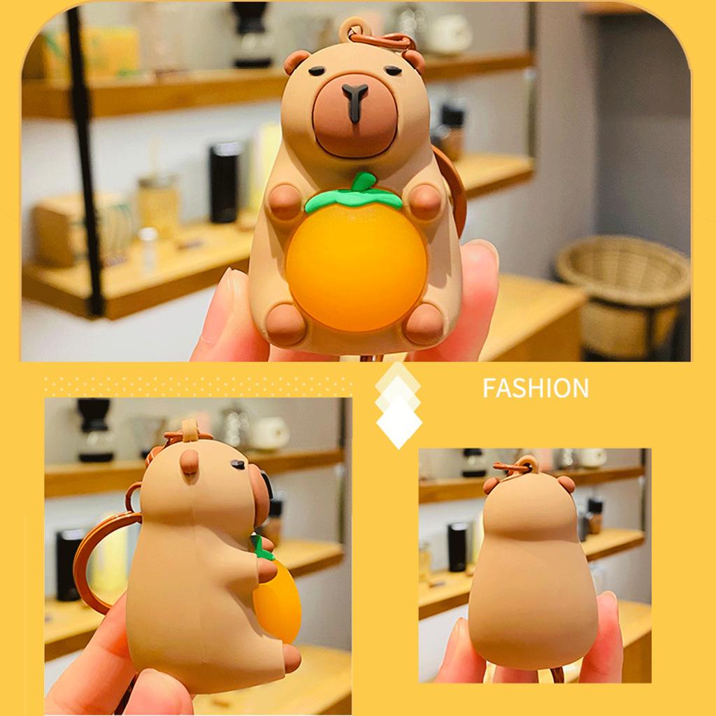 Simulation Capybara Doll Keychain Toy In The Dark Luminous Cute And Charming Adorable Mini Doll Warm Light Capybara Keychain Pendant Decoration