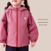 Om Bear Girls' Hooded Windbreaker Jacket