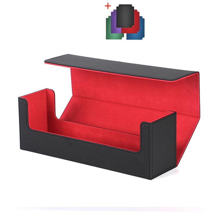 Card Deck Case for 400+ Trading Cards with 5pcs Divider PU Magnetic Storage Box Holder Sleeve Card for Game YuGiOh MTG Star Card