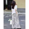 Summer Casual Irregular T-Shirt and High-Waisted Wide Leg Pant Set