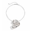 Exaggerated Three-dimensional Pleated Flower Choker Collar, Personalized Flower Necklace Female