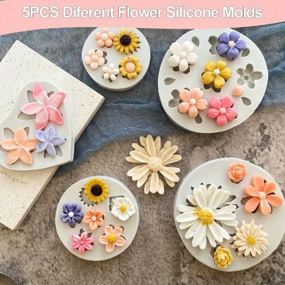 Non Stick Daisy Flower Silicone Mold Chocolate Fondant Soap Resin Ice Cube Jelly Baking Cake Decoration DIY Handmade Crafts