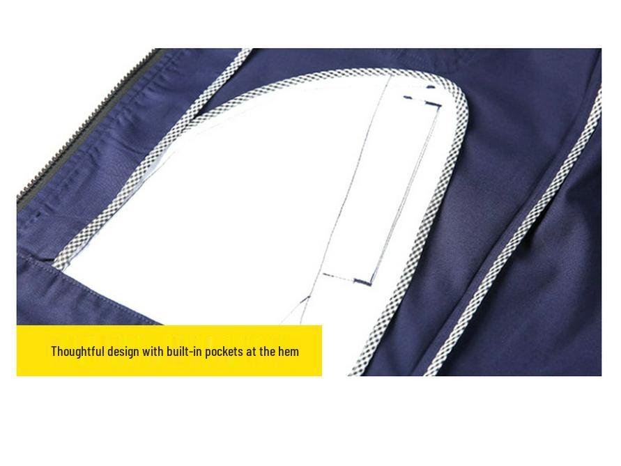 Men's Cotton Workwear Set: Durable Spring/Autumn Long Sleeve Uniform for Workshop and Repair with Printing.