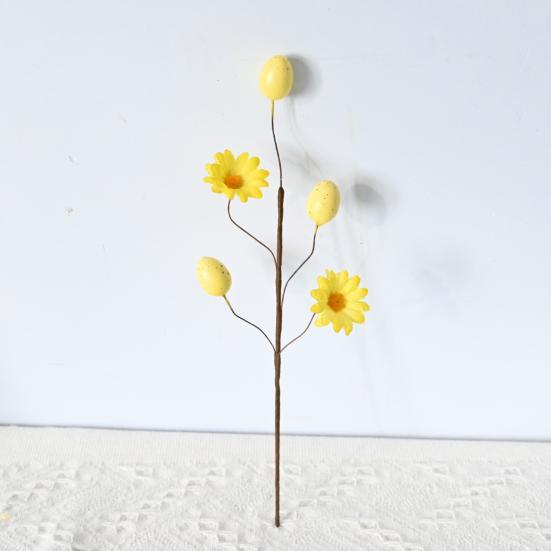 Easter Egg Picks Spring Artificial Flower Branch with Colorful Eggs for Floral Arrangements Party Home Table Centerpiece