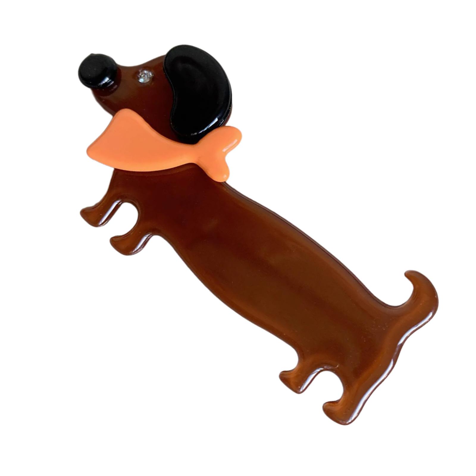 

Popular Acetate Dachshund Hair Clip Fun Sausage Dog Hair Clip for All Ages Lovely Hair Barrettes Side Hair Styling Clip кавовий