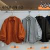 Wj1116 Autumn New Women's Lapel Japanese Cotton Shirt Loose Shirt Top Plaid Literary Style Ins