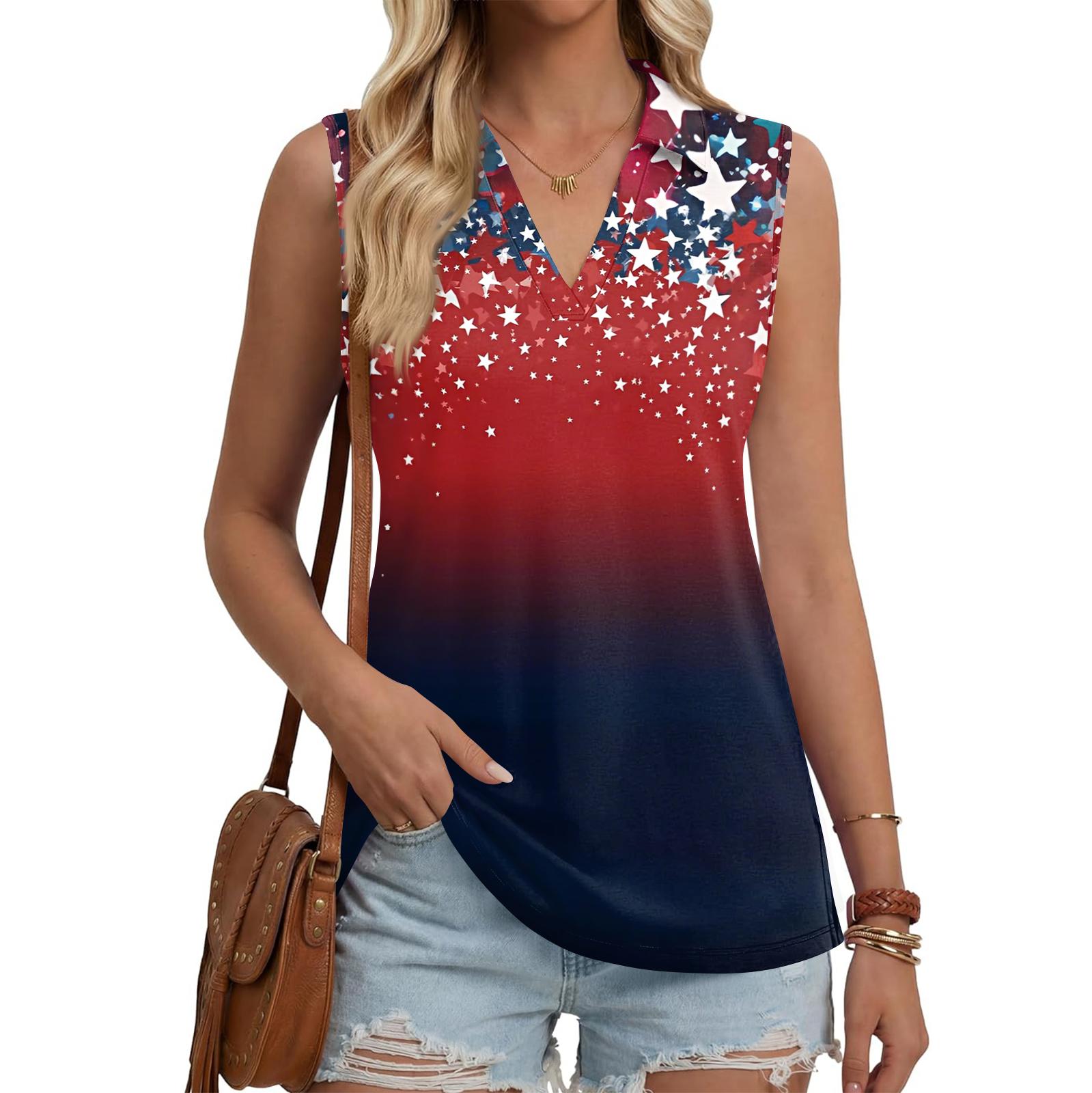 Women s Fashion Casual Lapel Sleeveless Color Shirt Women s V-Neck Up Tops L