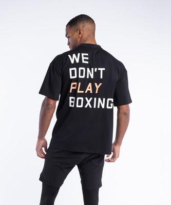 BOXRAW We Dont Play Boxing Oversized T-Shirt - Men'S M Bxrw-U-Wdpbt [Black] (D Type)