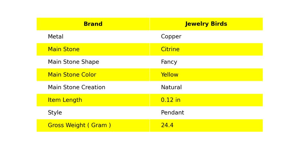 Citrine Gemstone Gold Finish Anniversary Electroformed Birthday Pendant Jewelry V-118