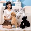 Fun High Quality Weighted Long Arm Cat Plush Doll Pillow Brown Gray Striped Cat Plush Toy Home Decor Gift For Boys And Girls