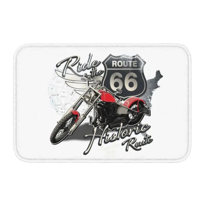 

Route historique 66 porte de sol bain cuisine tapis anti-dérapant amérique autoroute mère route paillasson toilette entrée tapis tapis repos 40cm x 60cm