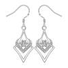 Noble 925 Sterling Silver  All-match Crystal Drop Earrings for Women Elegant Fashion Party Wedding Jewelry Holiday Gifts