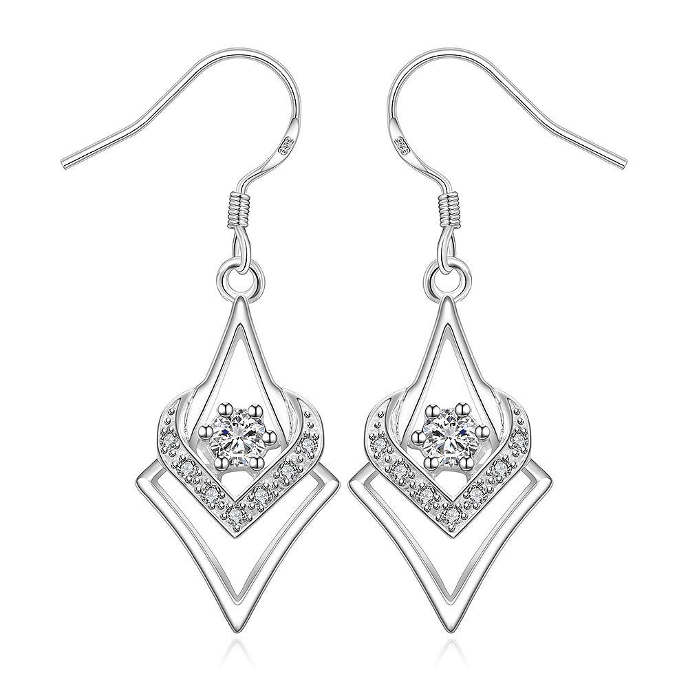 Noble 925 Sterling Silver  All-match Crystal Drop Earrings for Women Elegant Fashion Party Wedding Jewelry Holiday Gifts